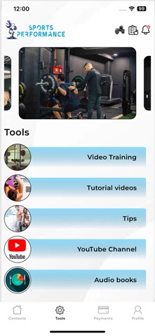 Sports Performance App screenshot