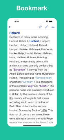 Surname & Name Dictionary screenshot