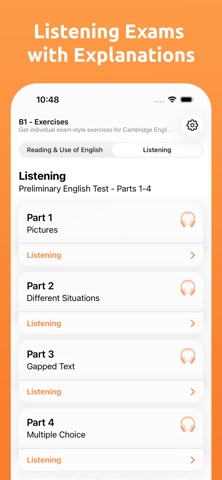 Cambridge B1 Exam Simulator screenshot