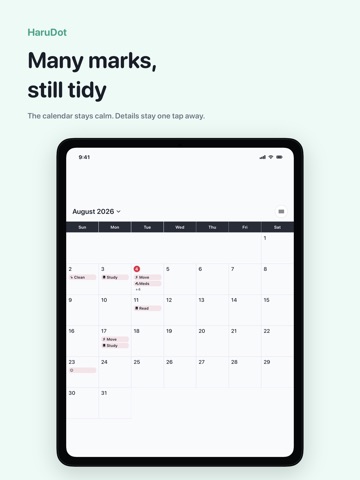 HaruDot: Daily Calendar iPad screenshot