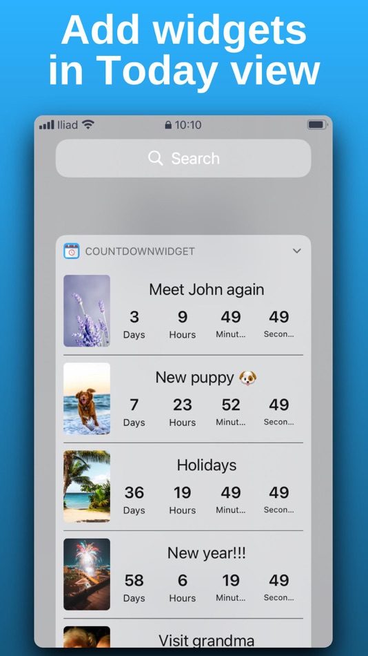 #5. Countdown with widget (iOS) Podle: Carolina Platti