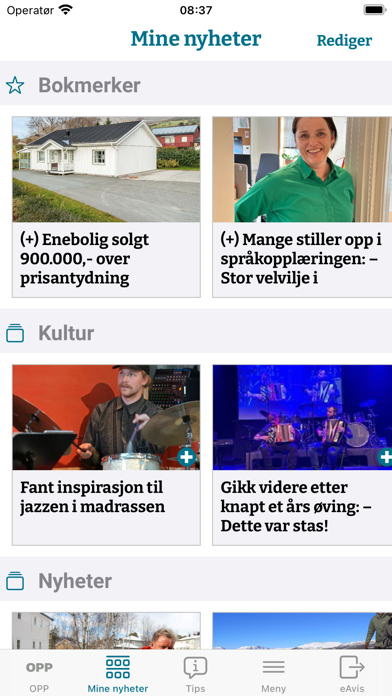 OPP Nyheter Screenshot