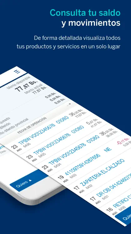 Screenshot 3 di 6 di BBVA Provinet Móvil | VE