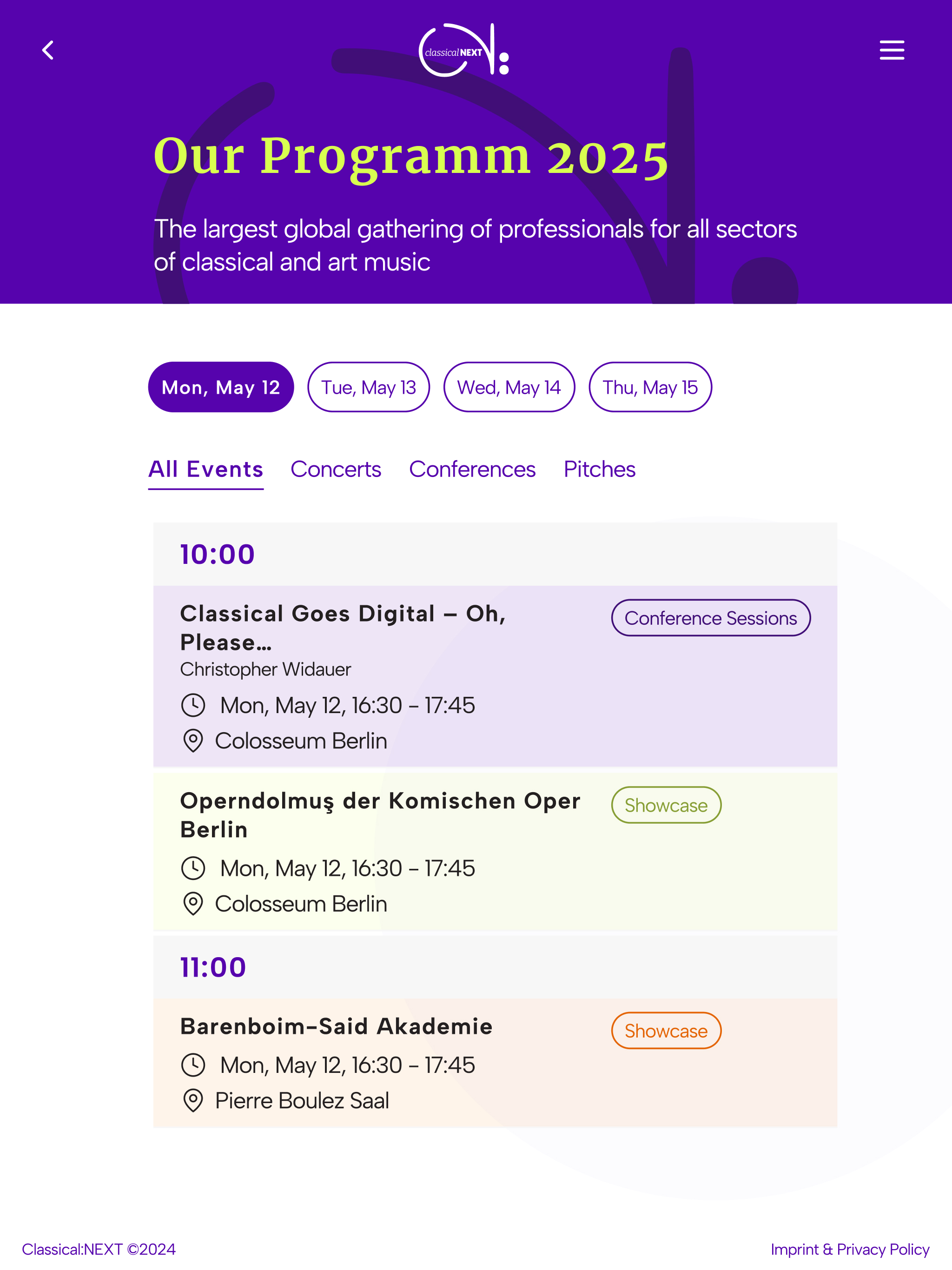 Classical:NEXT App