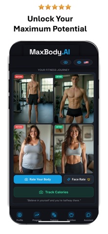 MaxBody: Calorie Counter & Gym iPhone screenshot