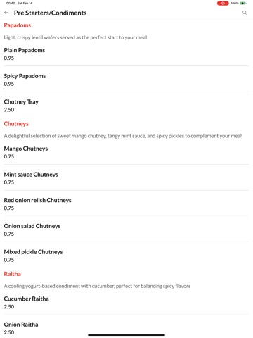 Abbas Curry Lounge iPad screenshot
