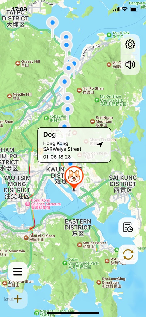 myTag.world - このアプリは、タグの正確な位置情報を地図上にアイコンで直接表示し、その場所の詳細(番地と時刻)をポップアップカードで提供することで、ユーザーは大切なものの現在地を迅速に把握できます。