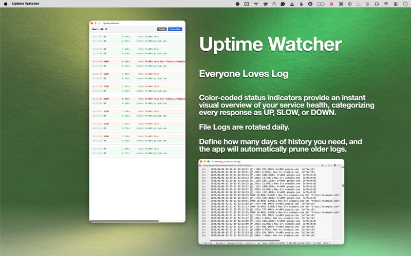 Uptime Watcher screenshot