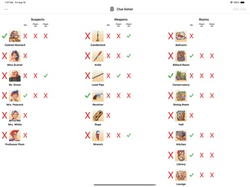 Solver - for Clue iPad screenshot