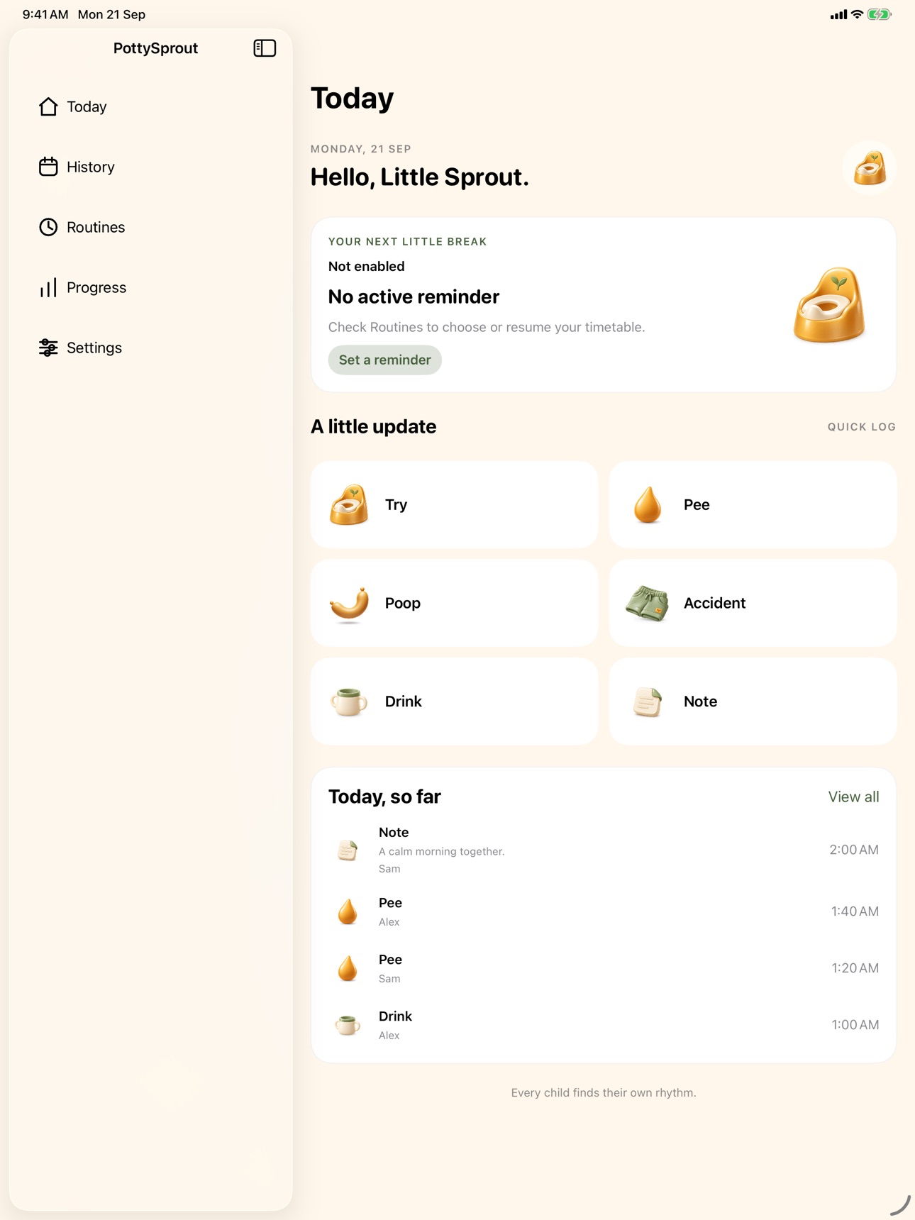 Screenshot 6 of PottySprout: Potty Training