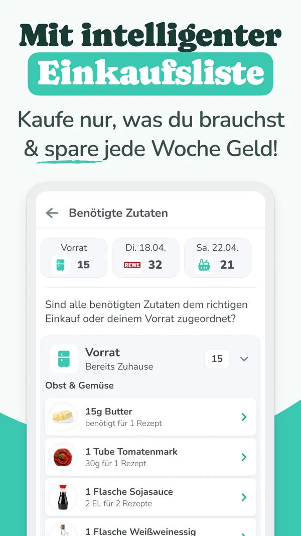 Choosy: Essensplaner & Rezepte iPhone App Screenshot 4 – Essen und Trinken