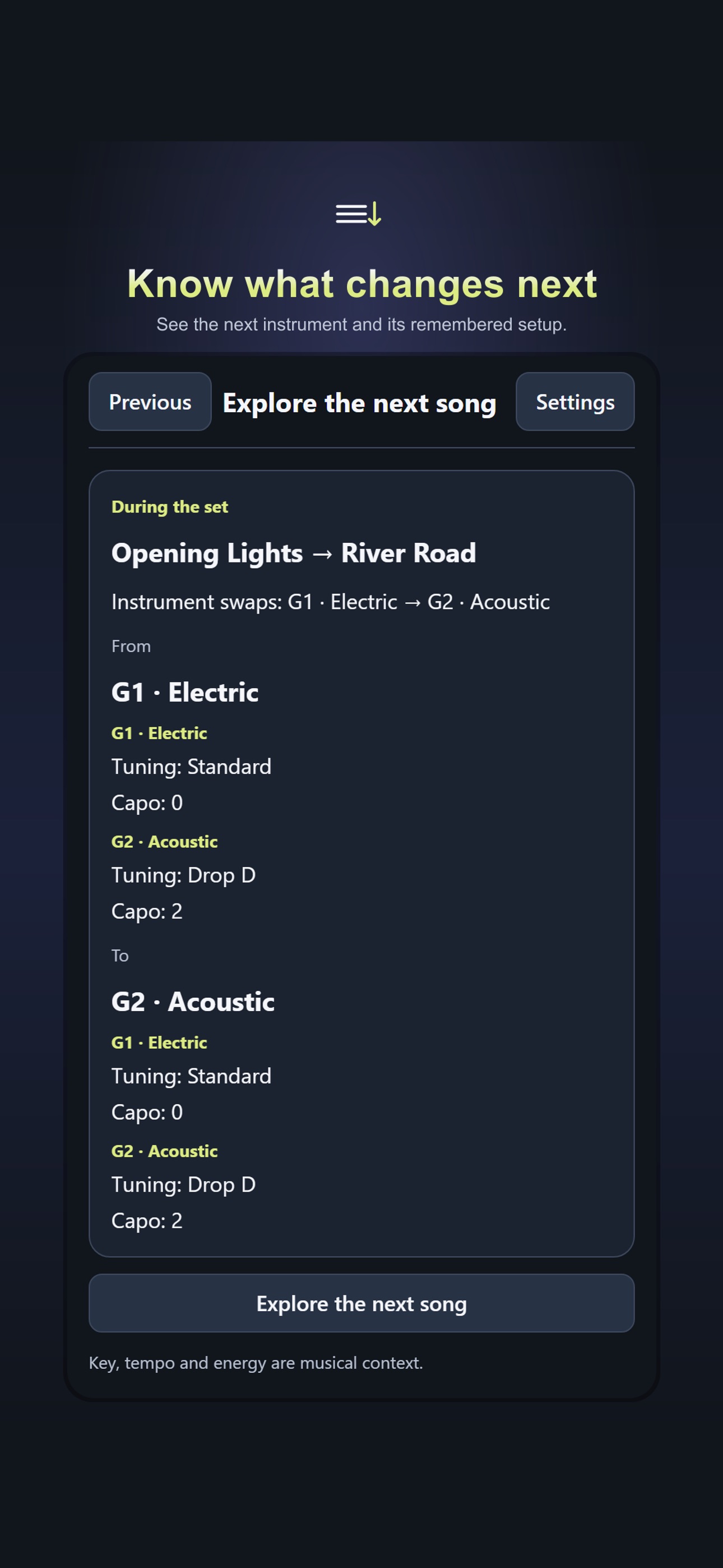 Screenshot 2 of Setlist Flow Planner