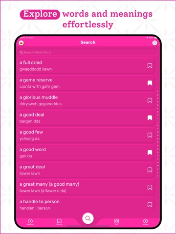 Welsh Dictionary iPad screenshot