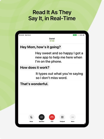 CaptionCall iPad screenshot