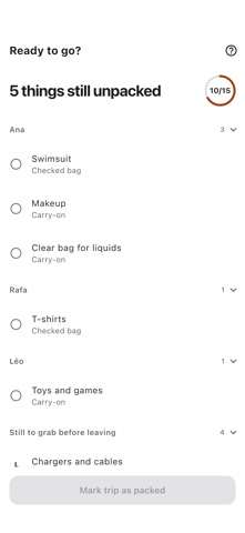 Pack Your Bags Checklist Screenshot 6 of 8