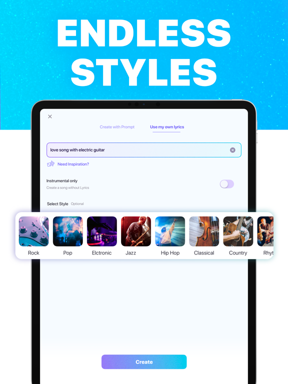 AI Music - Generator iPad screenshot 4 - Music app