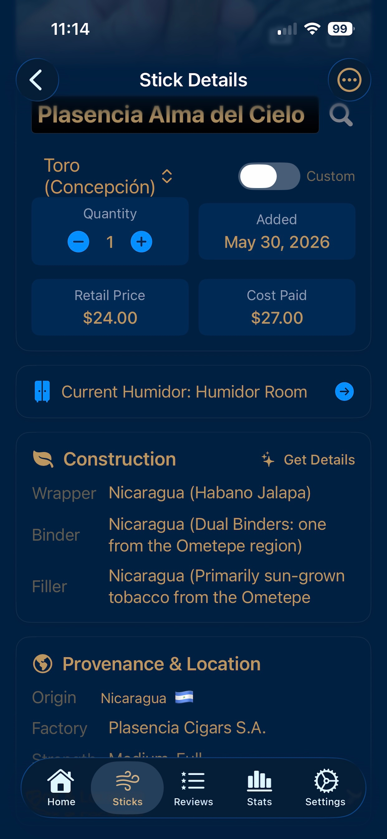 Humidor Journal Pro