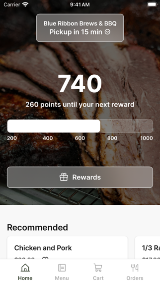 Blue Ribbon Brews & BBQ app screenshot