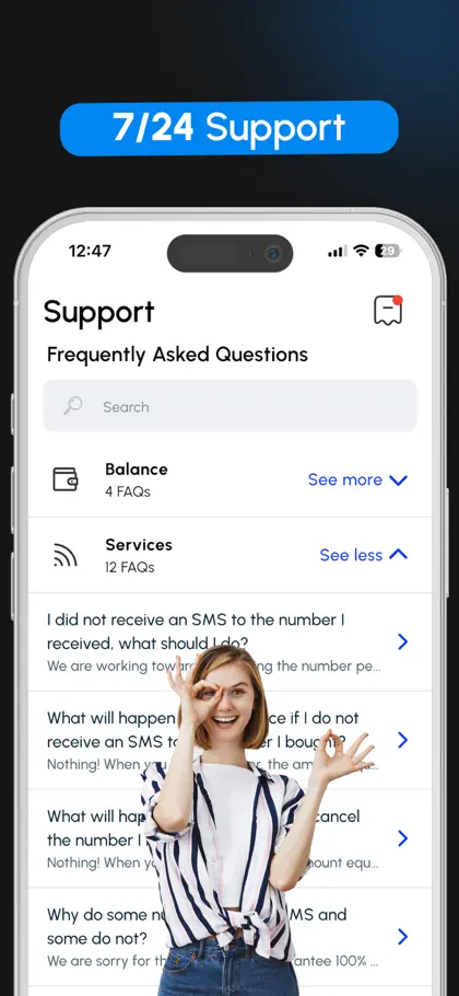 Captura 6 de 6 de Virtual Number & SMS: GetCode