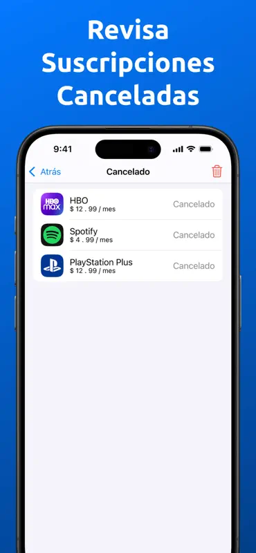 Seguimiento de Suscripciones screenshot 6 of 10