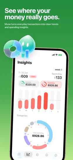 Screenshot von Mune - Private Finance AI auf dem iPhone 3