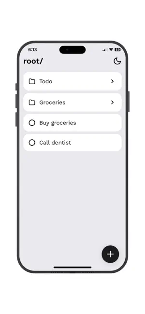 root - simple lists and tasks screenshot 1