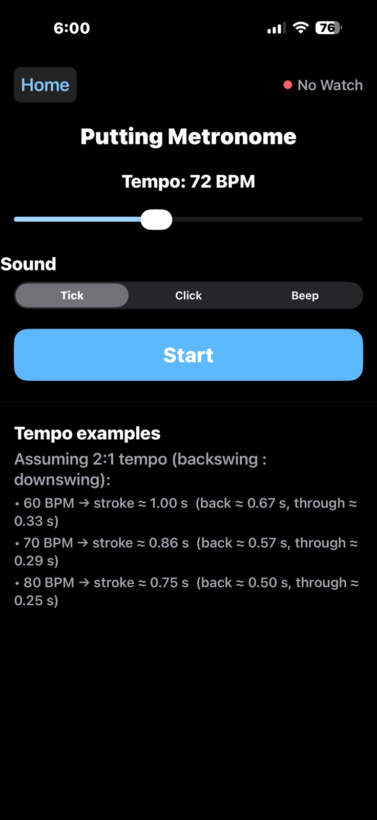KinetIQ Putting Trainer iphone screenshot 3