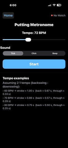 KinetIQ Putting Trainer screenshot