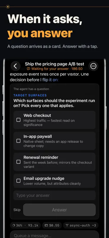 Tailscode: Coding Agent Remote screenshot 6 of 10