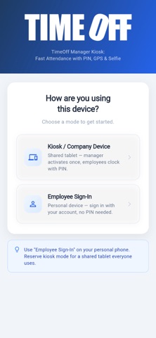 TimeOff Kiosk screenshot