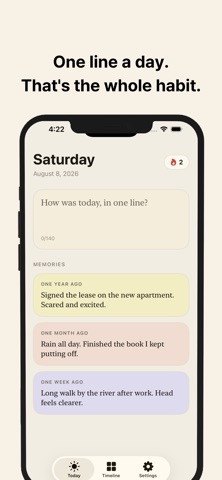 Dayline - One Line a Day Diary Screenshot 1 of 4
