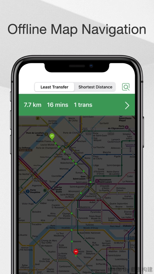 #3. Paris Metro Map Guide (iOS) By: 敏 吴