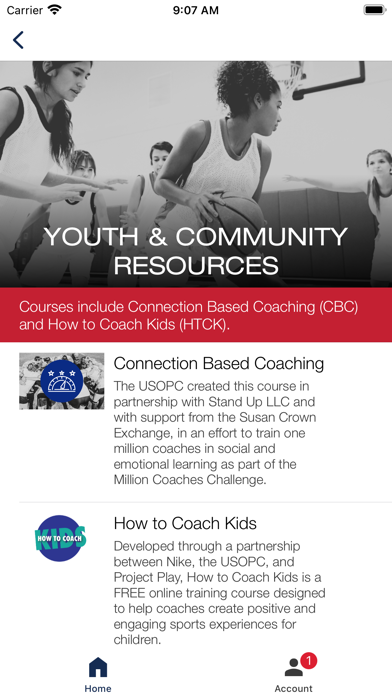 Team USA Mobile Coach Screenshot