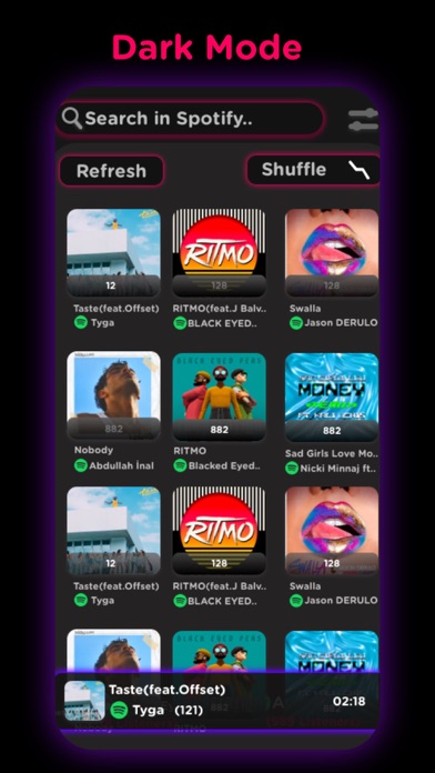 Screenshot #3 pour ChaseMusic for Spotify