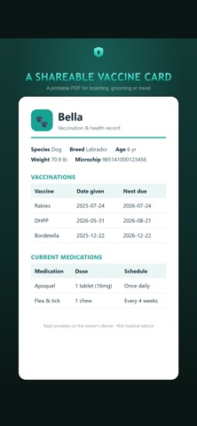 Pet Medical Records & Vaccines screenshot