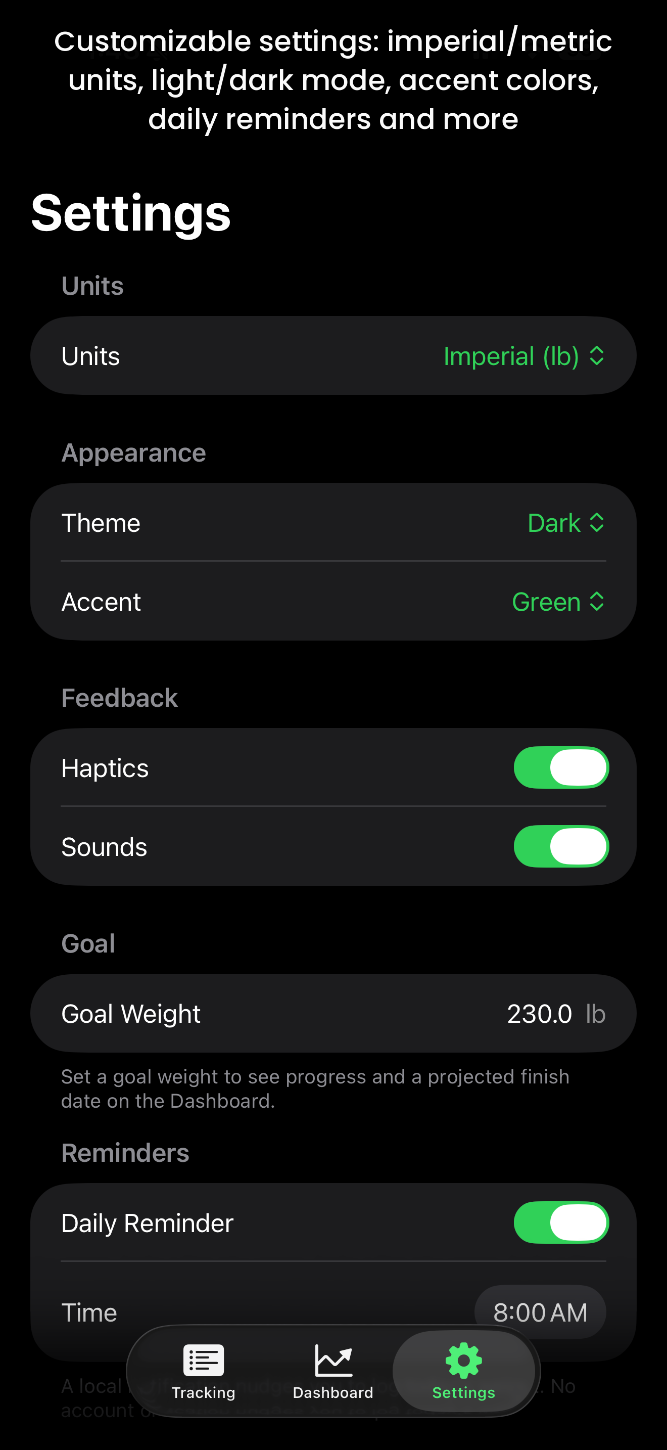 Weightfolio screenshot 7