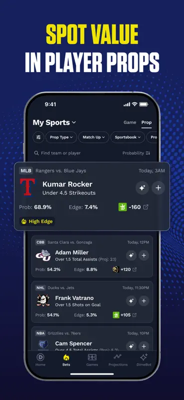 Dimers: Picks, Props & Parlays screenshot 6 of 8