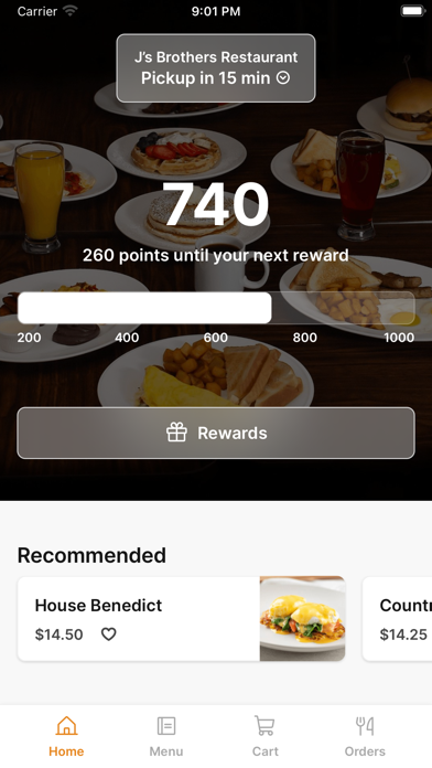 J's Brothers Restaurant iPhone screenshot 1 - Food & Drink app