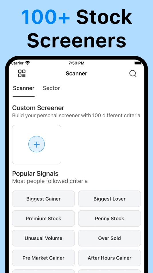 #1. Finview: Stock Screener Signal (iOS) 由: YDMX Ltd
