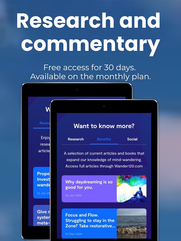Wander120 - activate pause iPad screenshot 7 - Productivity app