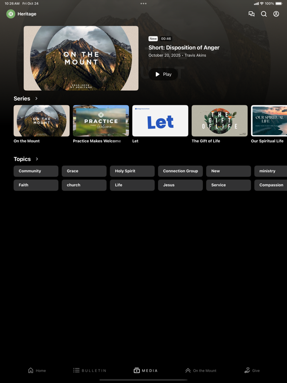 Edmond Heritage Church iPad screenshot 3 - Education app
