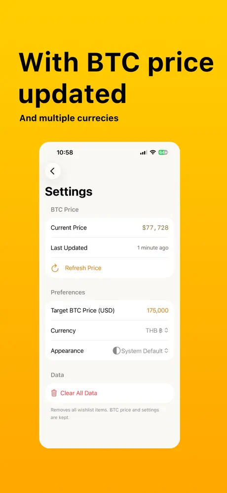 Bitcoin Wishlist screenshot 3