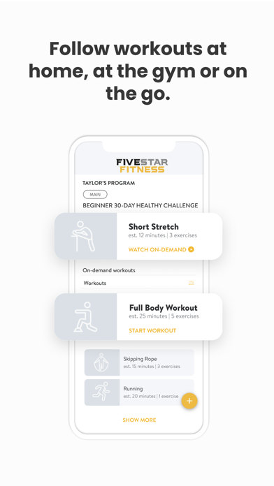 Five Star Fitness Coaching Screenshot
