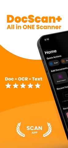 DocScan+: QR & PDF Scanner App Screenshot 1 of 8