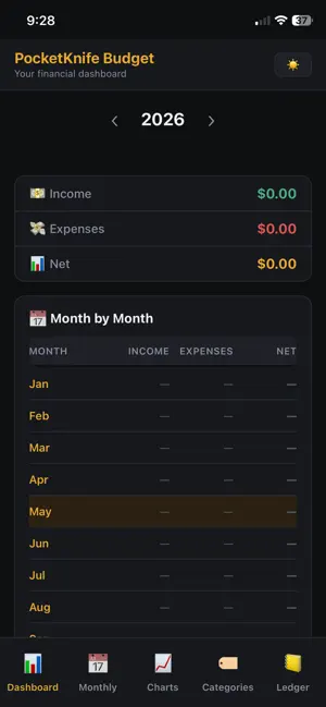 PocketKnife Budget screenshot 1