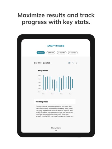 One F1tness iPad screenshot