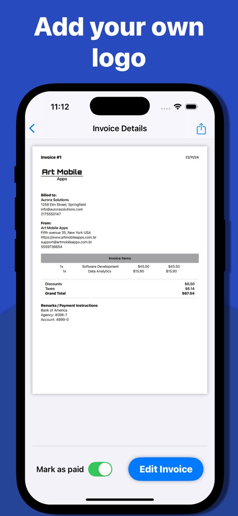 Invoice Maker Receipt Creator - Business App | MWM