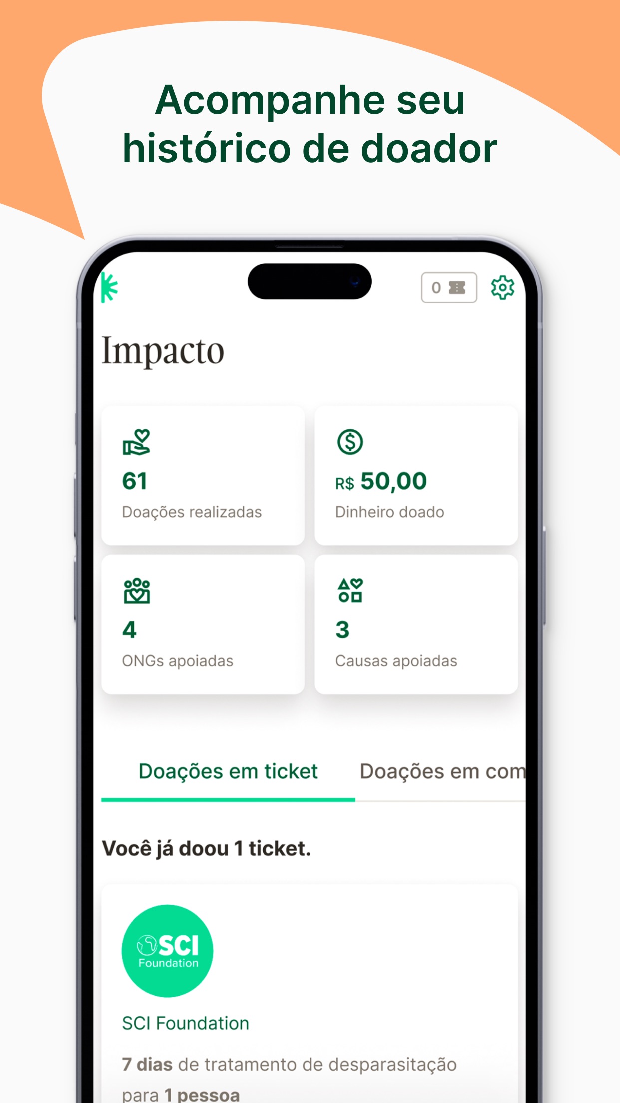 Screenshot do app Ribon - Ajude alguém todo dia