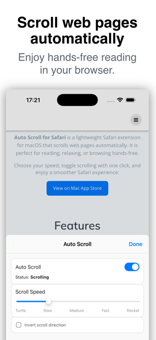 Auto Scroll for Safari Screenshot 1 of 3