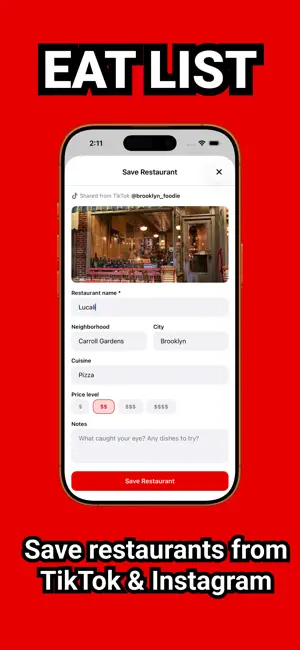 Eat List: Restaurants to Try screenshot 1